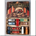 De-Luxe Motors Set - 1935 version with the Tyre Van, La Salles and a Doodlebug (photo by Lloyd Ralston Gallery Auctions)